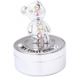 Chrome Plated Mini Silver Teddy Bear Keepsake Box Decorative tabletop by Matashi