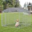 Dog Run Steel Exercise Pen for Dogs W/ Cover, for Large Dogs 9.8' x 9.8' x 7.7'