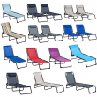 Foldable Beach Chaise Lounge 4 Adjustable Positions Tanning Chair