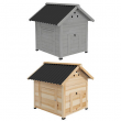 PawHut Wooden Duck Coop with Openable Roof & Double Doors, Removable Base