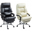 HOMCOM Overstuffed Office Chair, Reclining Computer Chair with Foot Rest