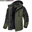 Men's Waterproof Winter Jacket Warm Winter Coats Outdoor Ski Snow Hooded Jackets