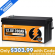 ECO-WORTHY 12V 280Ah LiFePO4 Lithium Battery 6000+ Cycle Certified Refurbished