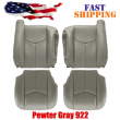 For 2003 2004 2005 2006 Chevy Silverado Tahoe GMC Sierra Front Seat Cover Gray